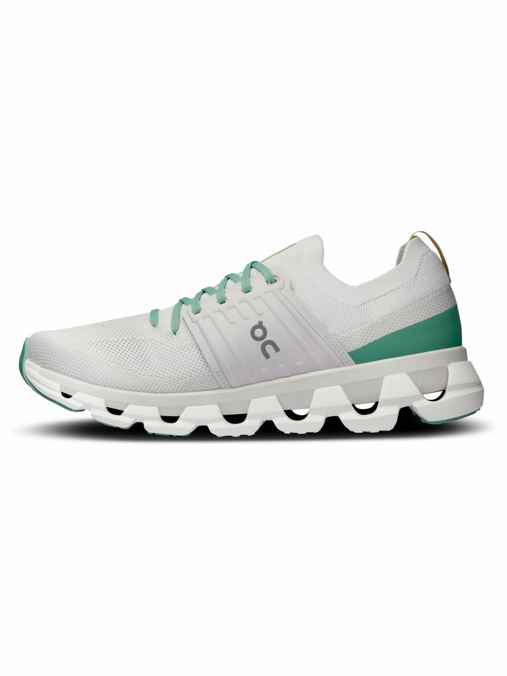 On Cloudswift 3 running shoes in a gray and sage green color way Men’s Size 12